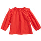 Top listrado metálico com acabamento em laço First Impressions para bebê menina, vermelho, tamanho 6-9 M