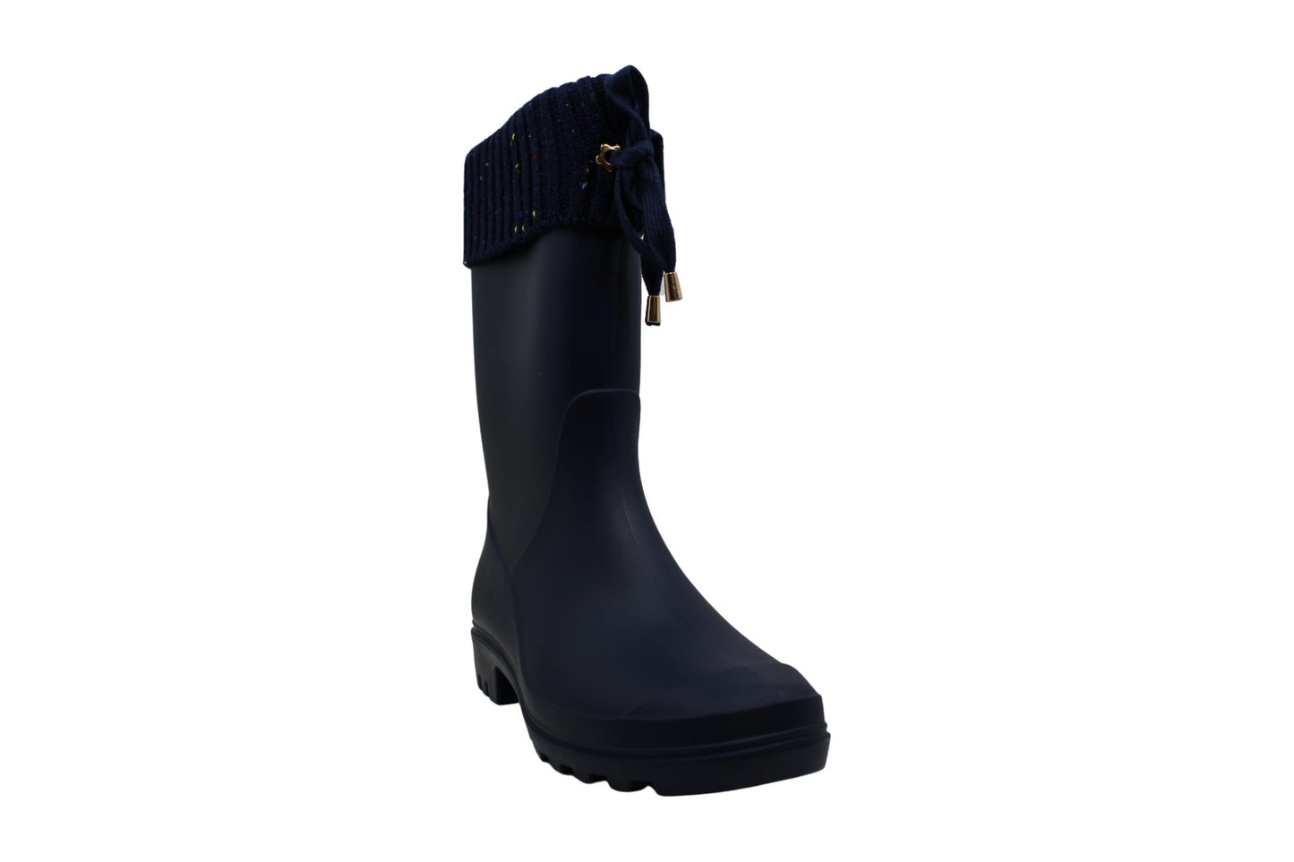 Botas de chuva femininas Charter Club Camylla de borracha com bico fechado e cano médio, tamanho 6M, azul