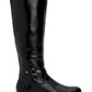 Botas femininas de couro Kindell com bico fechado e cano médio, estilo Style &amp; Co, pretas, tamanho 6M