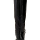 Botas femininas de couro Kindell com bico fechado e cano médio, estilo Style &amp; Co, pretas, tamanho 6M