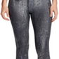 Calça jeans skinny feminina William Rast com estampa de cobra esculpida, preta, tamanho 31