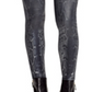 Calça jeans skinny feminina William Rast com estampa de cobra esculpida, preta, tamanho 31