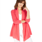 Cardigan feminino Charter Club com borda enrolada e cashmere puro, rosa, tamanho P