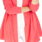 Cardigan feminino Charter Club com borda enrolada e cashmere puro, rosa, tamanho P