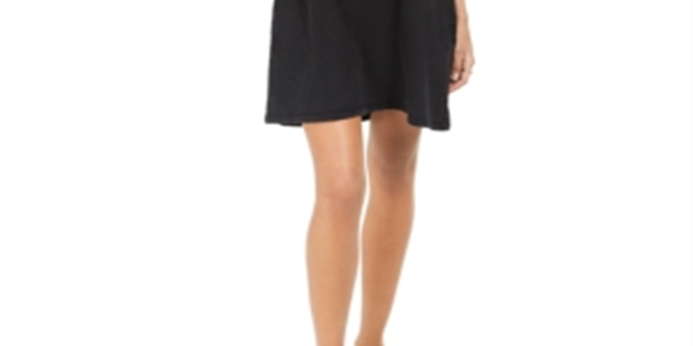 Vestido camiseta de algodão feminino Style &amp; Co, preto, tamanho pequeno, extrapequeno