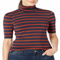 Camiseta Ralph Lauren Feminina Listrada Manga Curta Azul Tamanho Pequeno Grande
