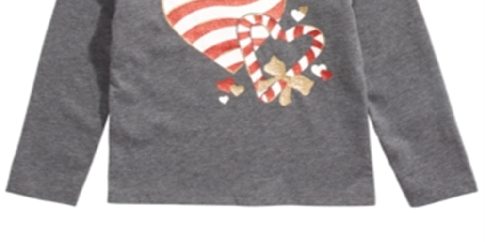 Camiseta infantil Epic Threads com estampa de coração de doce para meninas, tamanho cinza -6X