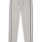Calça de moletom Calvin Klein masculina com listras e logotipo cinza, tamanho 24