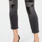 Calça jeans skinny rasgada e enfeitada feminina da INC International Concepts, preta, tamanho 16