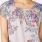 Blusa estampada feminina Style &amp; Co cinza tamanho PP