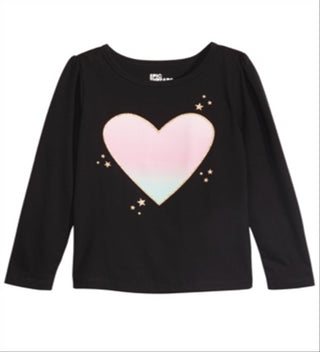 Epic Threads Little Girl's Ombre Heart T-Shirt Black Size 6