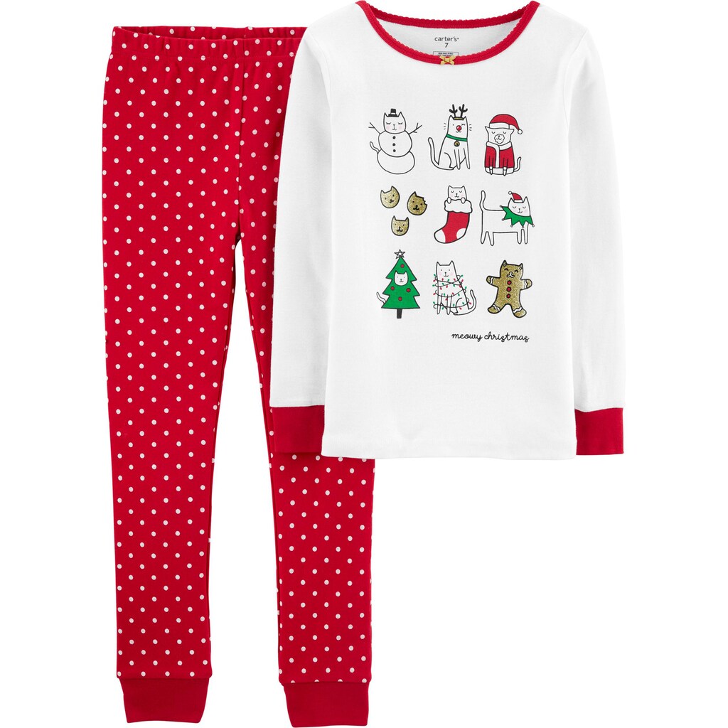 Conjunto de pijama de unicórnio de algodão Carter's Little &amp; Big Girl, 2 peças, verde, tamanho 5