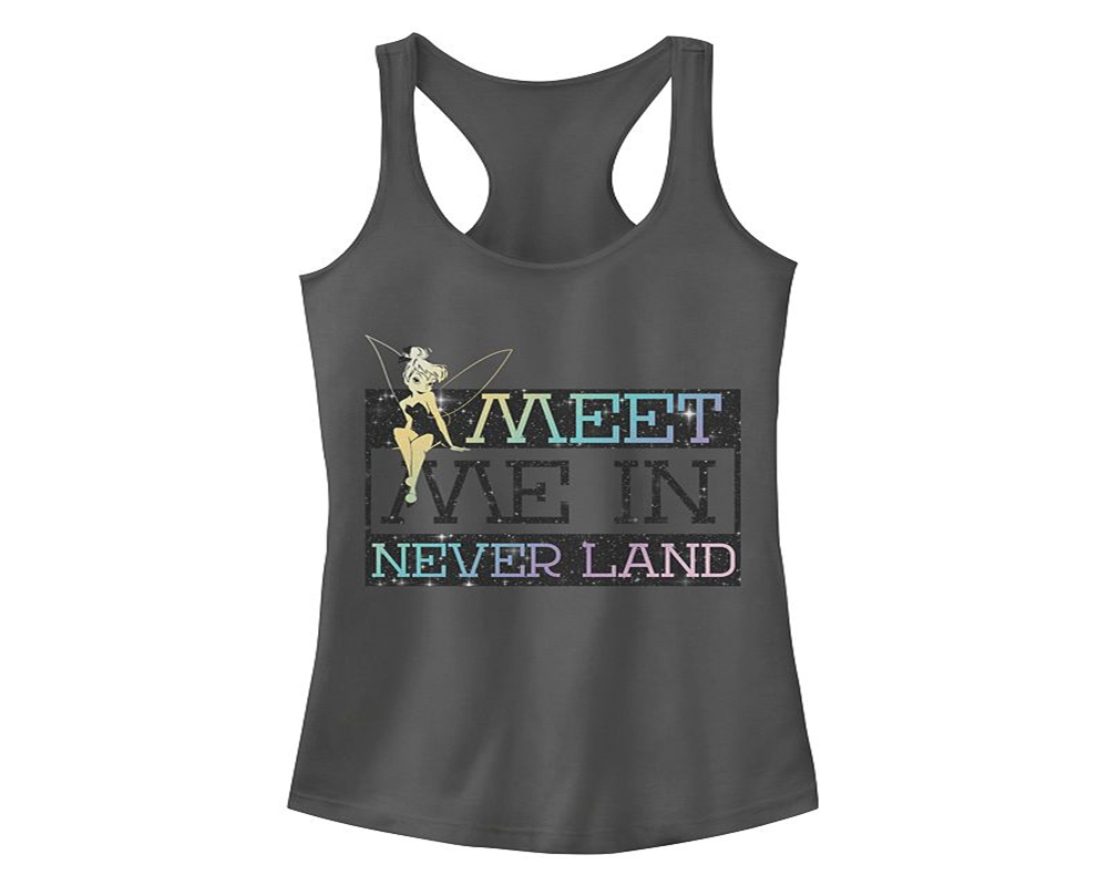 Regata infantil com estampa de personagens licenciados Tinkerbell Meet Me in Neverland, cor cinza, tamanho pequeno