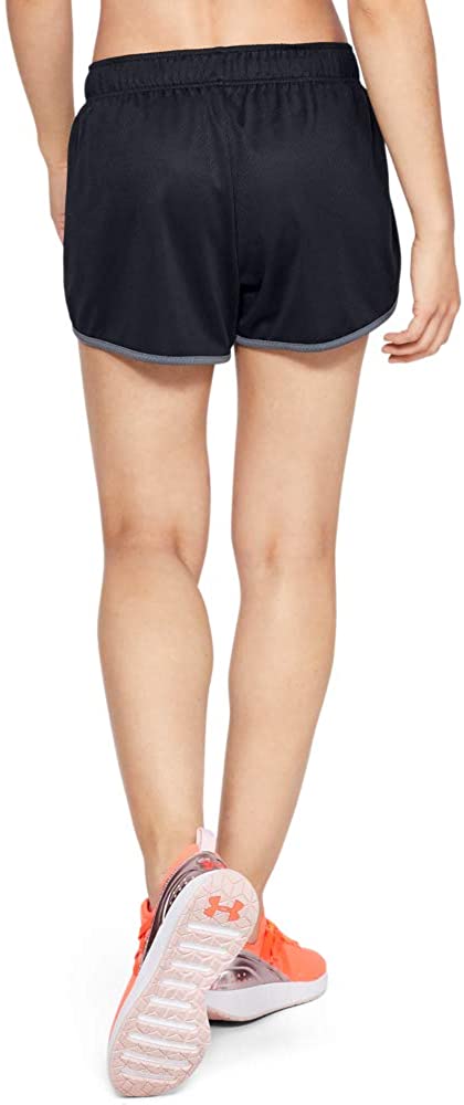 Calças curtas Under Armour Sport Tech Mesh para mulher, pretas, tamanho XS