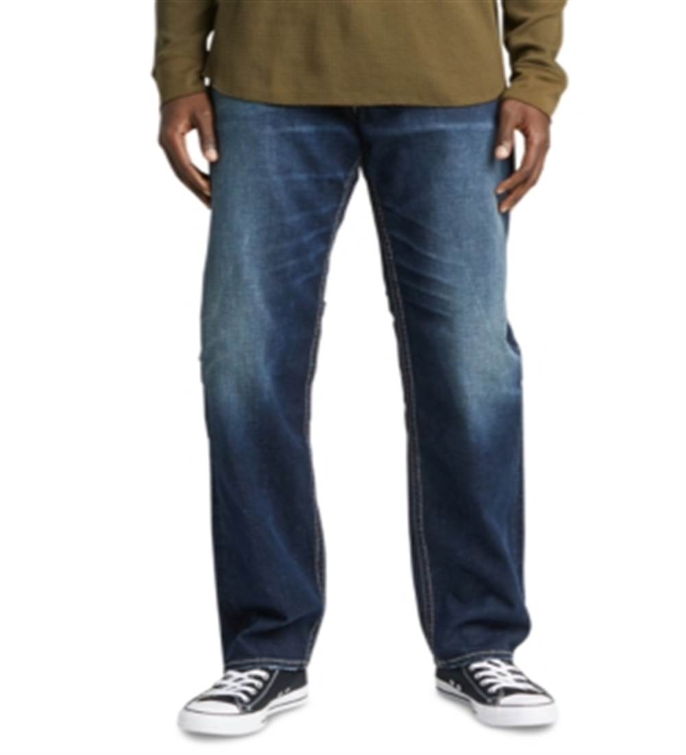 Calça jeans masculina Hunter Athletic Fit Tape da Silver Jeans Co., azul, tamanho 30X30