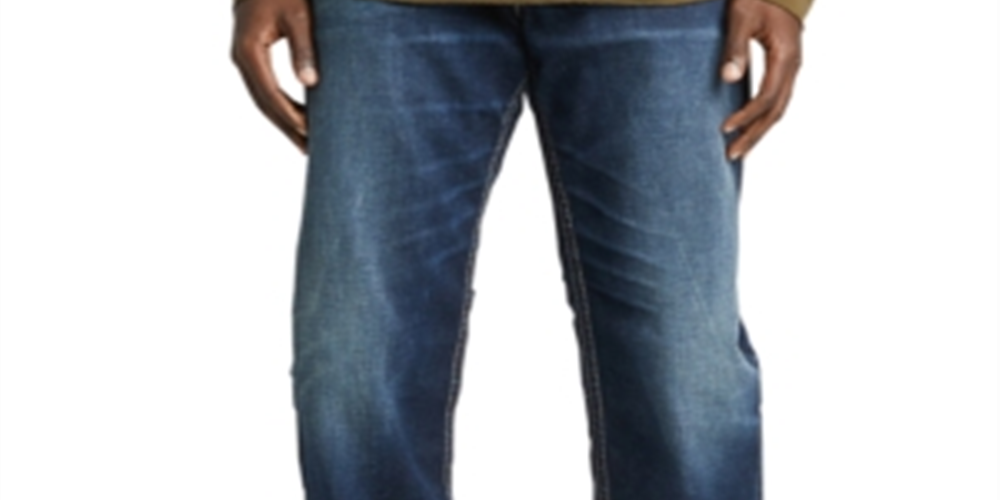 Calça jeans masculina Hunter Athletic Fit Tape da Silver Jeans Co., azul, tamanho 30X30