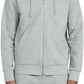 Moletom com capuz masculino Theory Mattis Slim Fit com zíper, cinza, tamanho grande