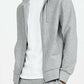 Moletom com capuz masculino Theory Mattis Slim Fit com zíper, cinza, tamanho grande