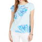 Camiseta Tommy Hilfiger Tie Dye Feminina Azul Tamanho P/P