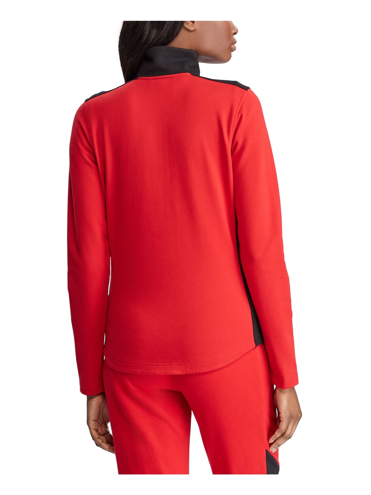 Jaqueta Ralph Lauren Feminina Color Block com Zíper, Vermelha, Tamanho Médio