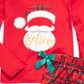 Conjunto de pijama infantil Believe Santa Max &amp; Olivia Big Girl, 2 peças, vermelho, tamanho M