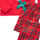 Conjunto de pijama infantil Believe Santa Max &amp; Olivia Big Girl, 2 peças, vermelho, tamanho M