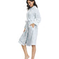 INK+IVY Roupão de pelúcia com relevo feminino, branco, tamanho grande
