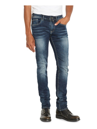 Calça jeans masculina Buffalo Straight Leg Heather Azul Tamanho 32 X 30