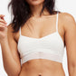 Sutiã esportivo diário com ilhós franzidos Free People Women's Intimates, tamanho extrapequeno, marrom