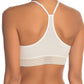 Sutiã esportivo diário com ilhós franzidos Free People Women's Intimates, tamanho extrapequeno, marrom