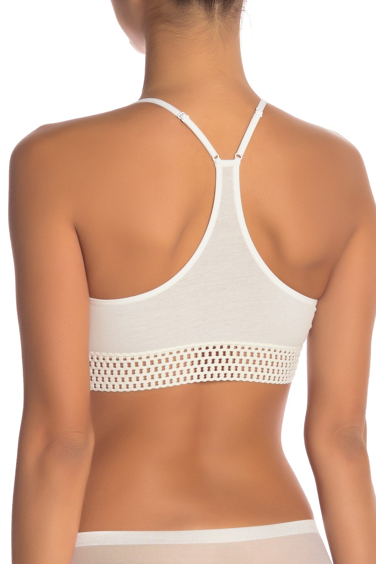 Sutiã esportivo diário com ilhós franzidos Free People Women's Intimates, tamanho extrapequeno, marrom