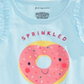 Blusa estampada com rosquinhas First Impressions Baby Girl tamanho azul -2T