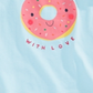 Blusa estampada com rosquinhas First Impressions Baby Girl tamanho azul -2T