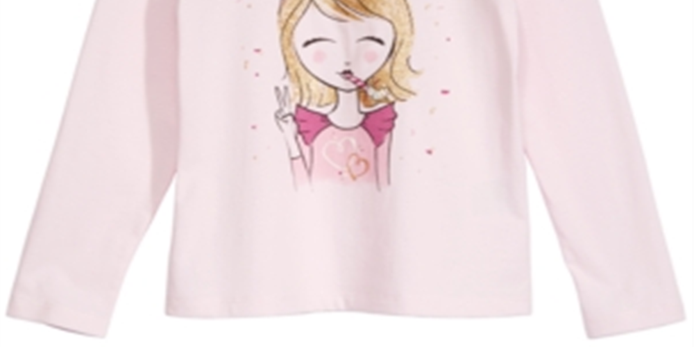 Camiseta infantil Epic Threads Let's Party para meninas, rosa, tamanho 6