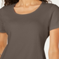 Blusa feminina Karen Scott de manga curta e decote redondo - verde oliva, tamanho M