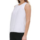 Blusa plissada sem mangas Calvin Klein feminina verde tamanho M