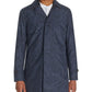 Tallia Masculino Slim Fit Paisley Dobrável Trench Coat Preto Tamanho XX-Grande