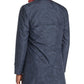 Tallia Masculino Slim Fit Paisley Dobrável Trench Coat Preto Tamanho XX-Grande