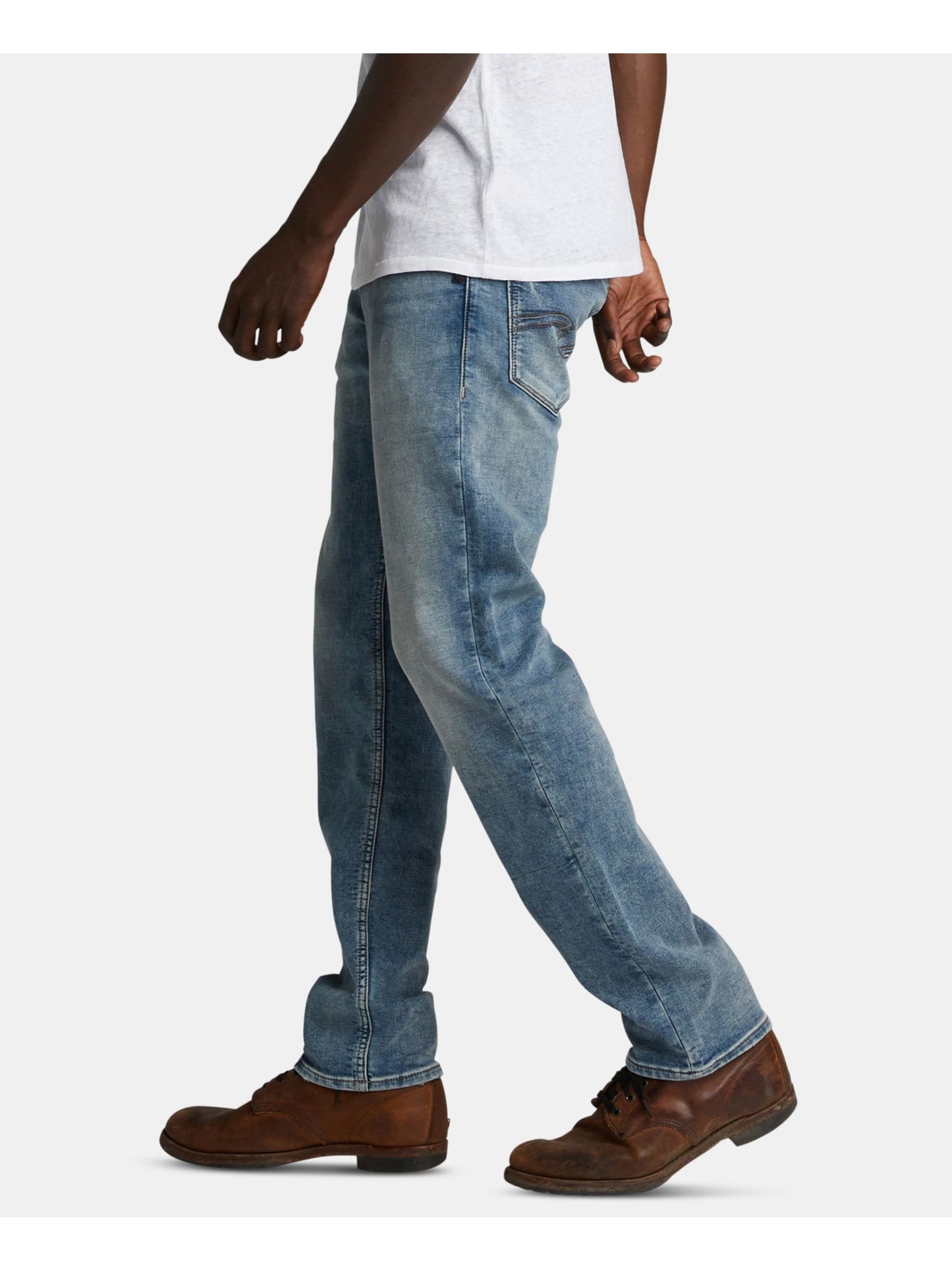 Calça jeans masculina afunilada e relaxada, tamanho 40x30, da Silver Jeans Co.