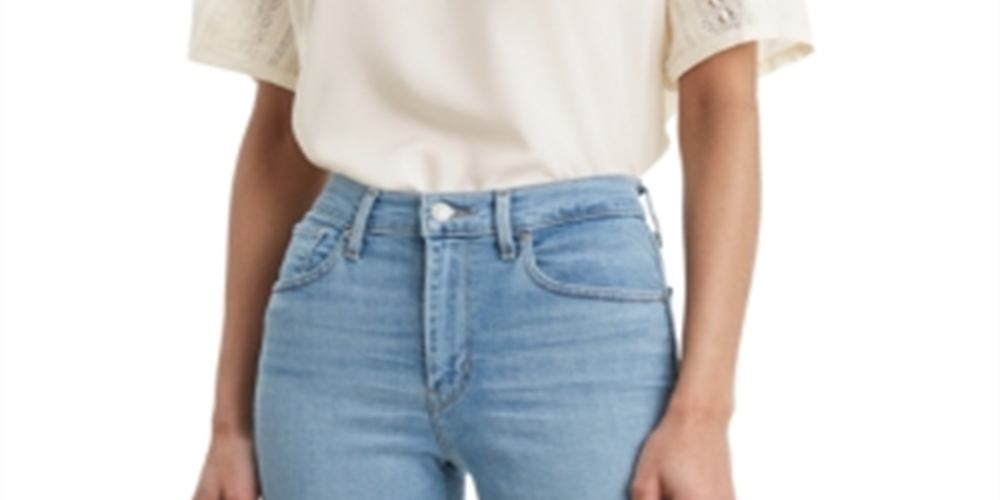 Camiseta Levi's Noe Lace Contrast Feminina Branca Tamanho XL