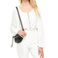Blusa feminina Free People manga comprida com botões estilo camponês, branca, tamanho X-S