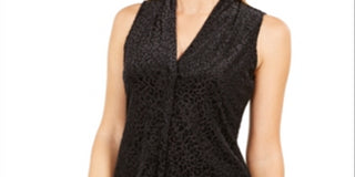 Calvin Klein Regata Feminina Sem Mangas Formal Preta Tamanho Pequeno Médio