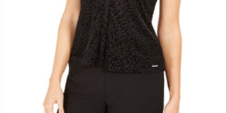 Calvin Klein Regata Feminina Sem Mangas Formal Preta Tamanho Pequeno Médio