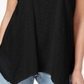Blusa feminina estilo lenço, manga curta, decote em V, preta, tamanho extrapequeno