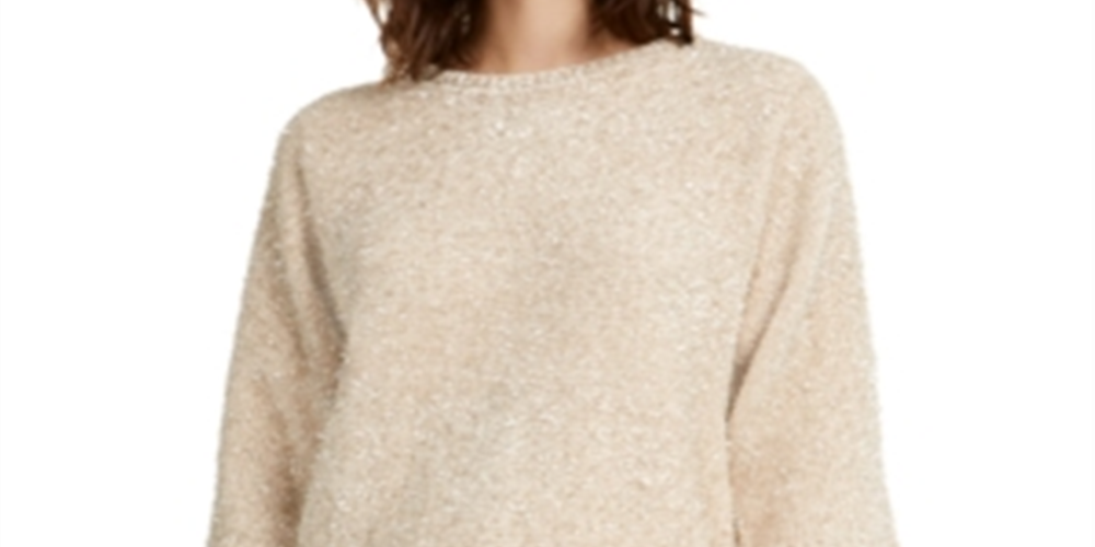 Alfani Suéter Feminino Manga 3/4 Gola Joia Marrom Tamanho Pequeno Grande