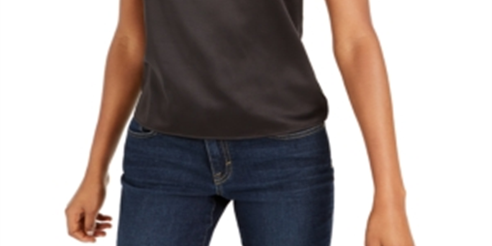 Blusa de noite sem mangas feminina Kendall + Kylie, preta, tamanho extragrande