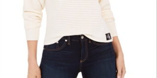 Suéter Calvin Klein Feminino de Algodão Branco Tamanho P