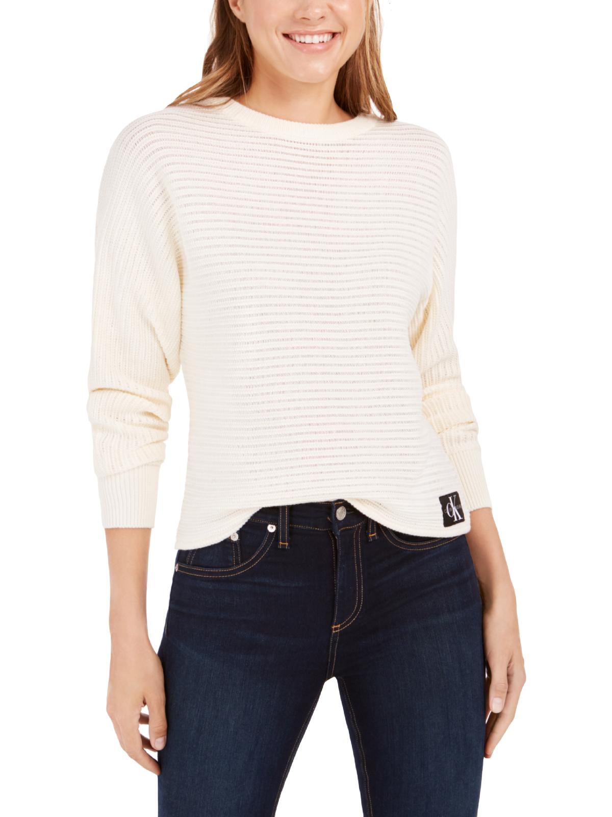 Suéter Calvin Klein Feminino de Algodão - Branco Tamanho -G