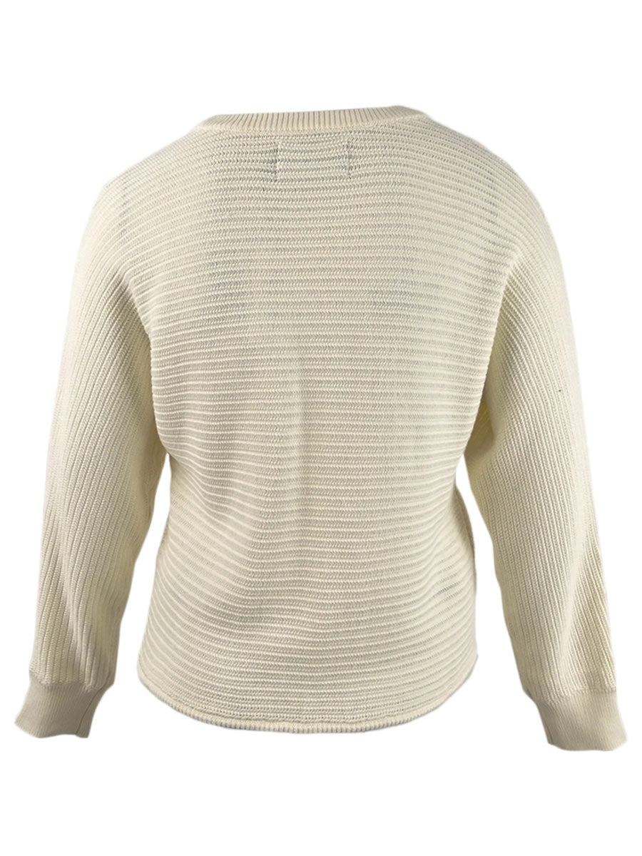 Suéter Calvin Klein Feminino de Algodão - Branco Tamanho -G