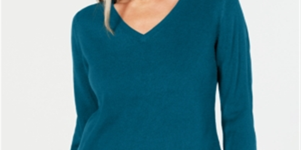 Karen Scott Suéter Feminino Gola V Azul Tamanho G